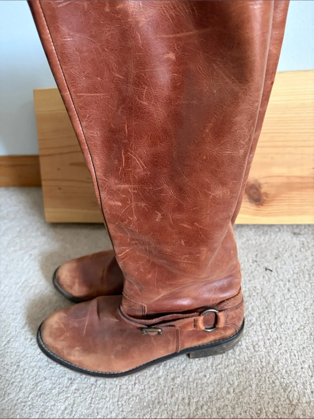 hinge Tall Riding Boots Brown - Picture 3 of 10